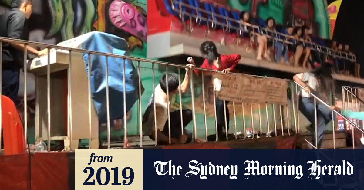 Video Footage shows children thrown from a fairground ride